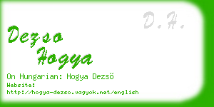 dezso hogya business card